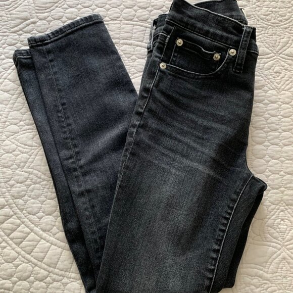 J. Crew Denim - JCREW Toothpick 9" High Rise Skinny Ankle Jean/Denim Black Wash | Size 23 Petite